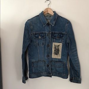 Vintage Denim Jacket with Custom Patches